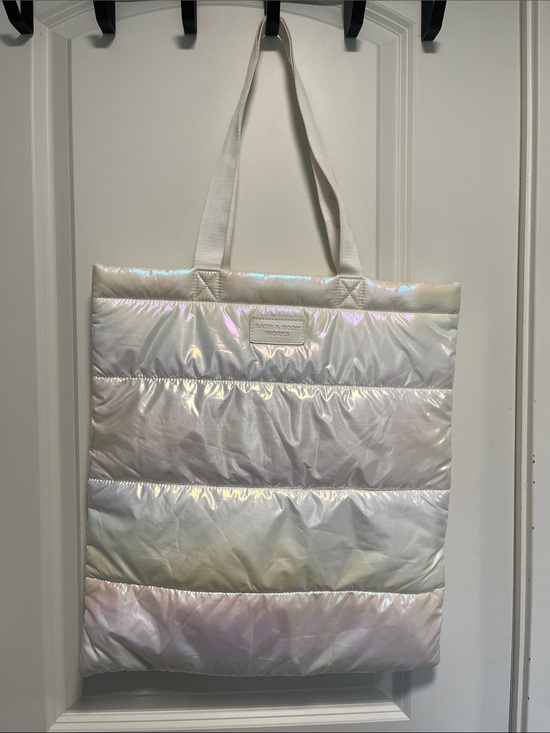 Bath & Body Works Handbags - Iridescent Puffer Tote Bag - White
